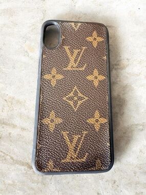 Louis Vuitton Monogram Brown & Tan Phone Case upcycled & well loved